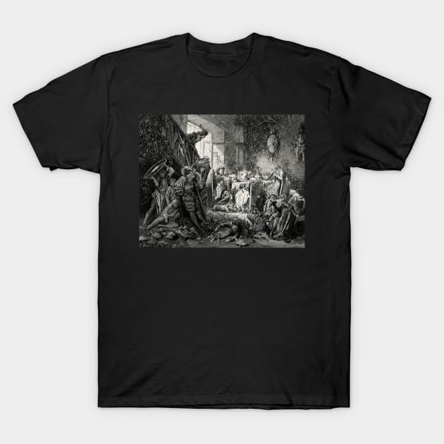 The Sleeping Court - Gustave Dore T-Shirt by forgottenbeauty